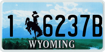 WY license plate 16237B