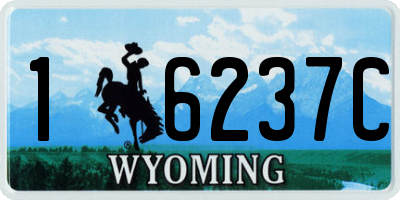 WY license plate 16237C