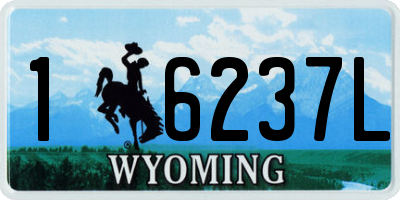 WY license plate 16237L