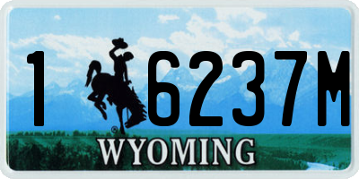 WY license plate 16237M