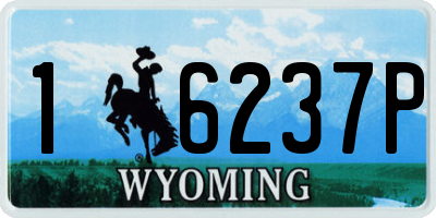 WY license plate 16237P