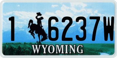 WY license plate 16237W