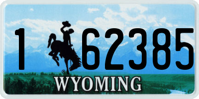 WY license plate 162385