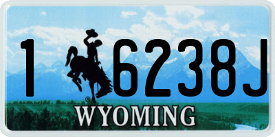 WY license plate 16238J