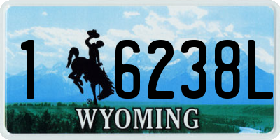 WY license plate 16238L