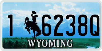 WY license plate 16238Q