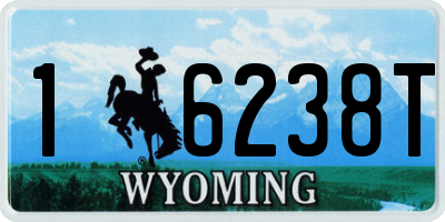 WY license plate 16238T