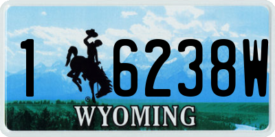 WY license plate 16238W