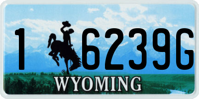 WY license plate 16239G