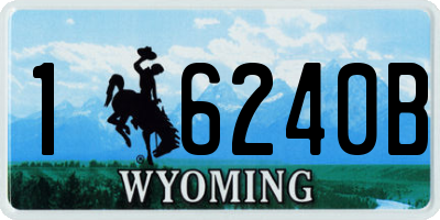WY license plate 16240B