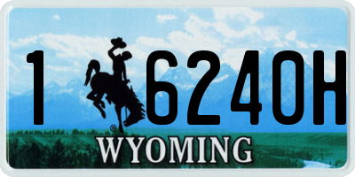 WY license plate 16240H
