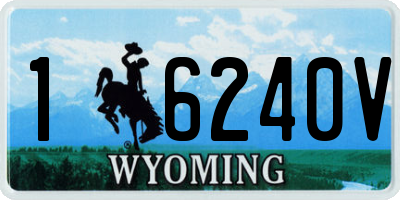 WY license plate 16240V