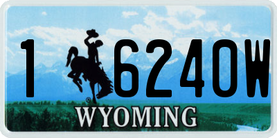 WY license plate 16240W