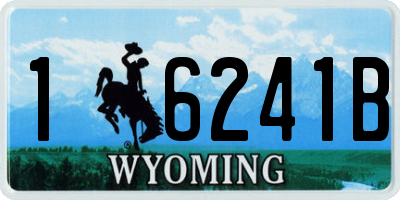 WY license plate 16241B