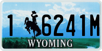 WY license plate 16241M