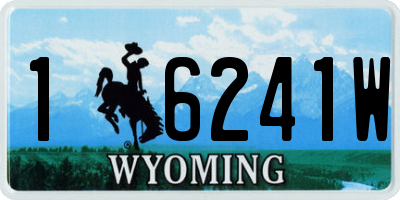 WY license plate 16241W