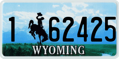 WY license plate 162425