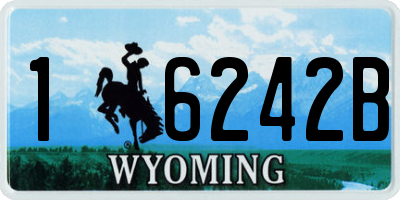 WY license plate 16242B