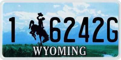 WY license plate 16242G