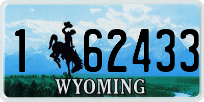WY license plate 162433