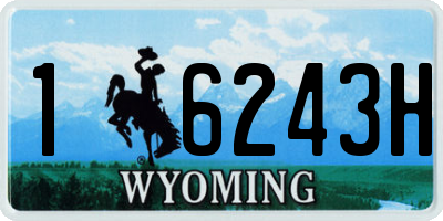 WY license plate 16243H