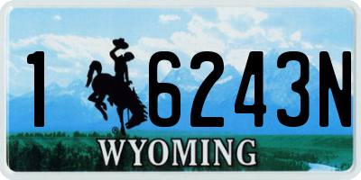 WY license plate 16243N