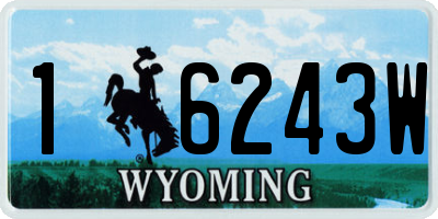 WY license plate 16243W