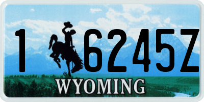 WY license plate 16245Z