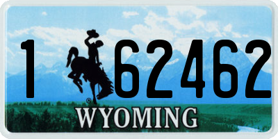 WY license plate 162462