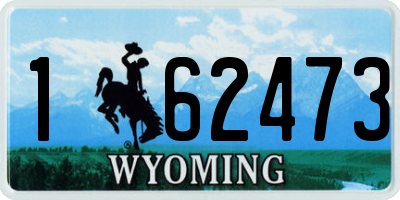 WY license plate 162473