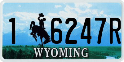 WY license plate 16247R