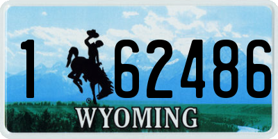 WY license plate 162486