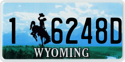 WY license plate 16248D
