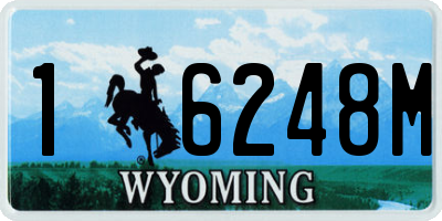 WY license plate 16248M
