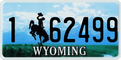 WY license plate 162499