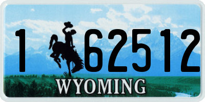 WY license plate 162512