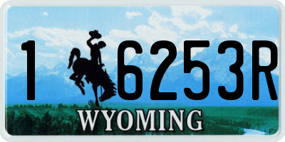 WY license plate 16253R