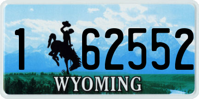WY license plate 162552