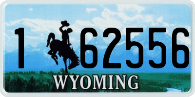 WY license plate 162556