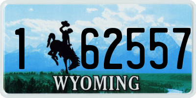 WY license plate 162557