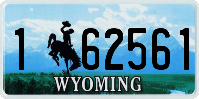 WY license plate 162561
