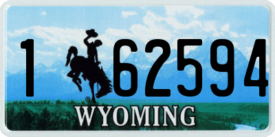 WY license plate 162594