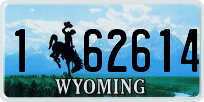 WY license plate 162614