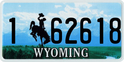 WY license plate 162618