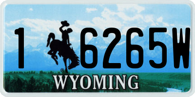 WY license plate 16265W