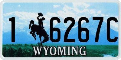 WY license plate 16267C