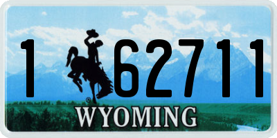 WY license plate 162711