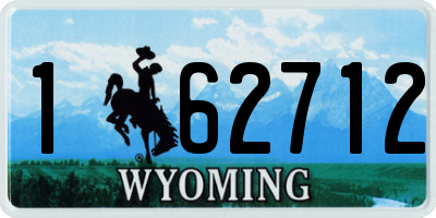 WY license plate 162712