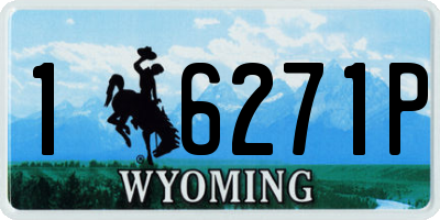 WY license plate 16271P