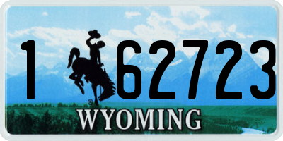 WY license plate 162723
